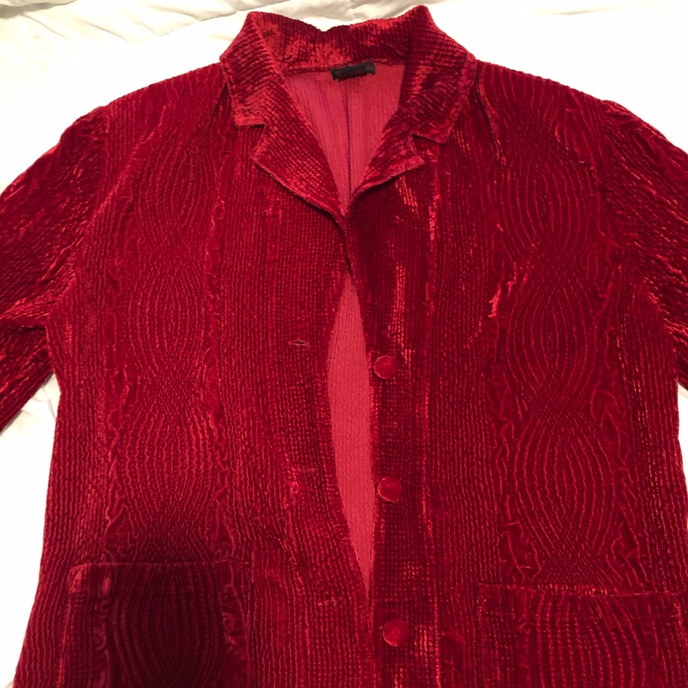 Red polyester jacket